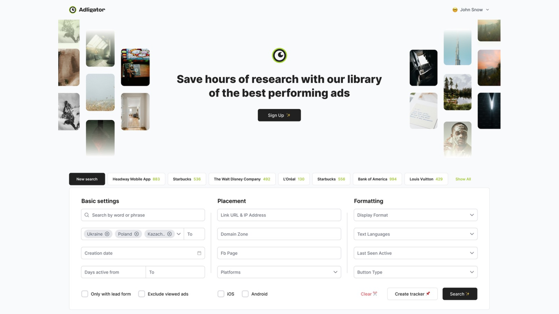 AI Ad Spy service for analyzing competitors’ creatives - AItrendytools